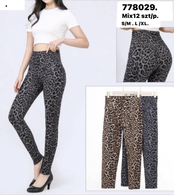 Legginsy damskie Roz S/M-L/XL , Mix Kolor Paczka 12 szt